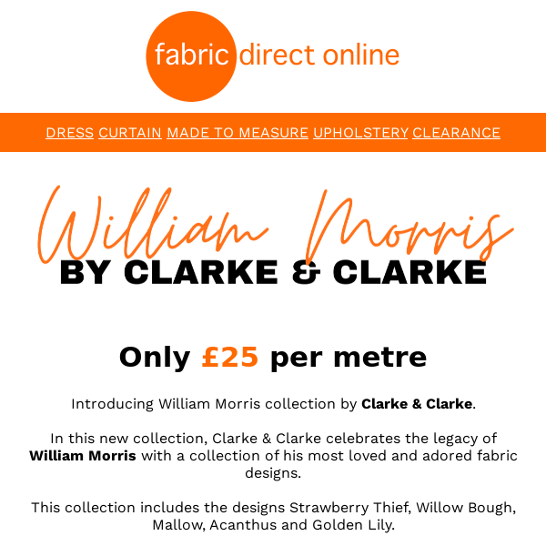 NEW William Morris collection