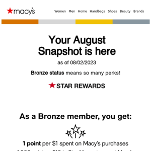 Macy's, your monthly snapshot is here 📅