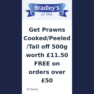 Free Prawns worth £11.50