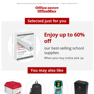 🛒 Enjoy Up To 60% Off Our Best-Selling School Supplies