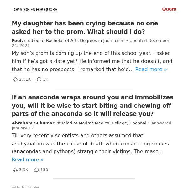 My daughter has been crying because no one asked her to the prom. What should I do?