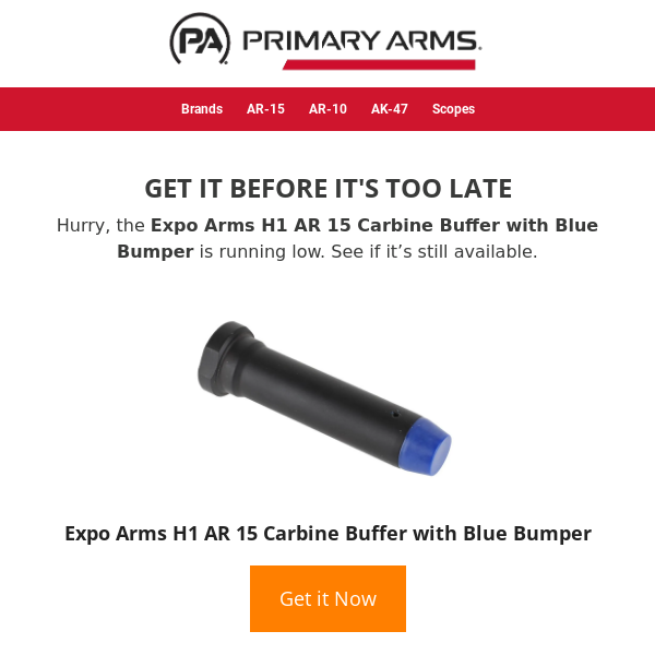 🔥 Running low on Expo Arms H1 AR 15 Carbine Buffer with Blue Bumper! 🔥