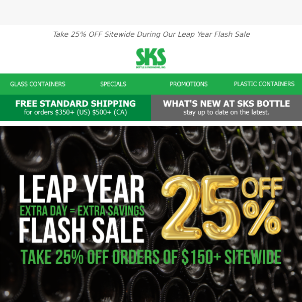🗓️🤑Extra Day = Extra Deals: Enjoy 𝟮𝟱% 𝗢𝗙𝗙 All SKS Packaging!