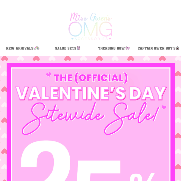 25% OFF SITEWIDE: A Super-Sweet Deal to Swoon Over💘✨