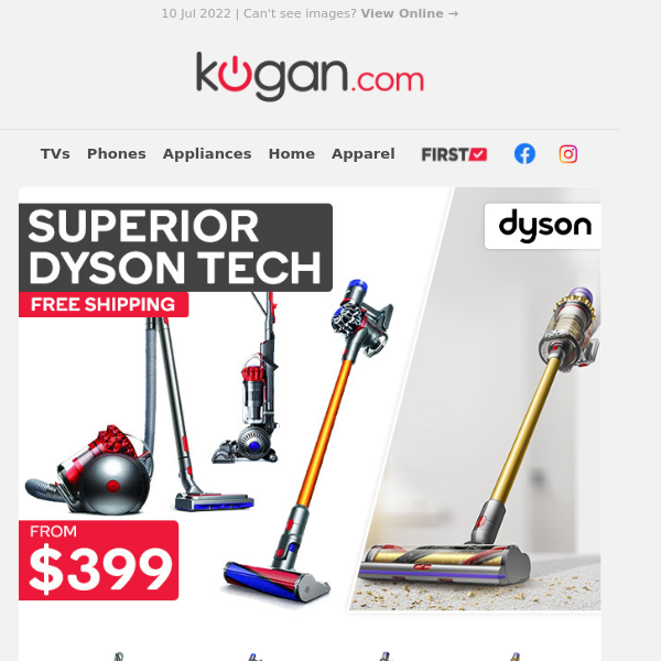 Superior Dyson Vacuums from $399 Plus Free Shipping | Hurry, While Stocks Last!