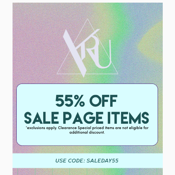Extra 55% Off SALE Page Items! 💜