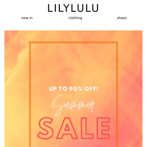 Up to 90% off Summer Sale ending soon! 