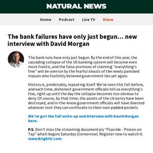 The bank failures have only just begun... new interview with David Morgan