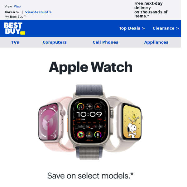 Happy Thursday - save on select Apple Watch models now at Best Buy! Everyone loves saving $$$