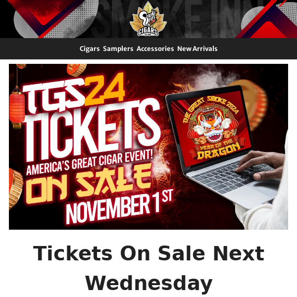 TGS Tickets Go On Sale 11/1