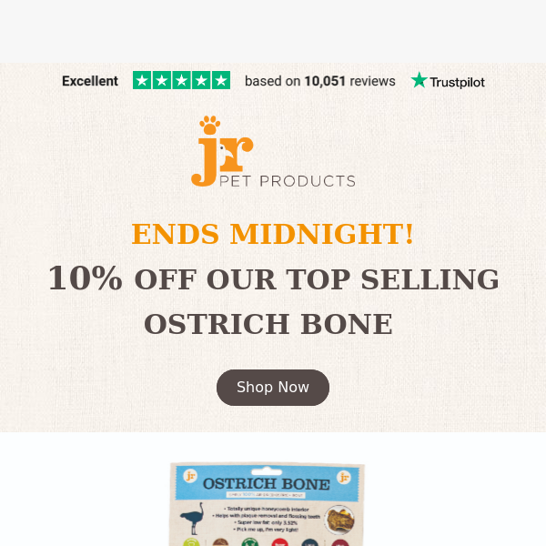 ENDS MIDNIGHT | 10% OFF Ostrich Bone