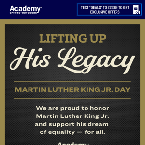 Today We Honor  Martin Luther King Jr.