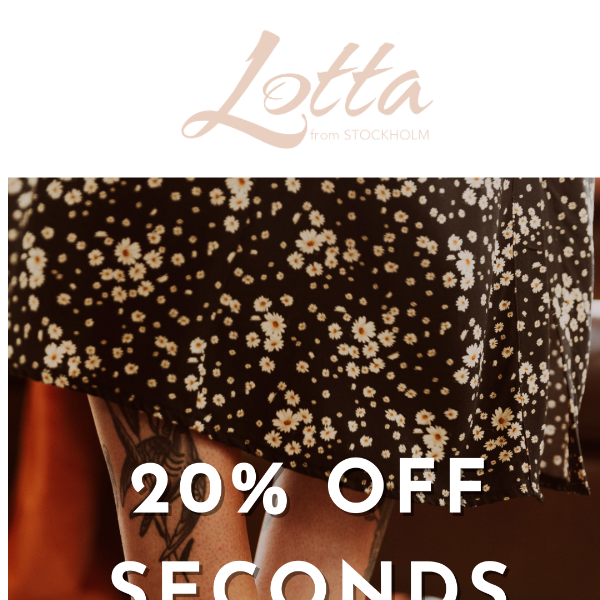 20% off Seconds 🍂