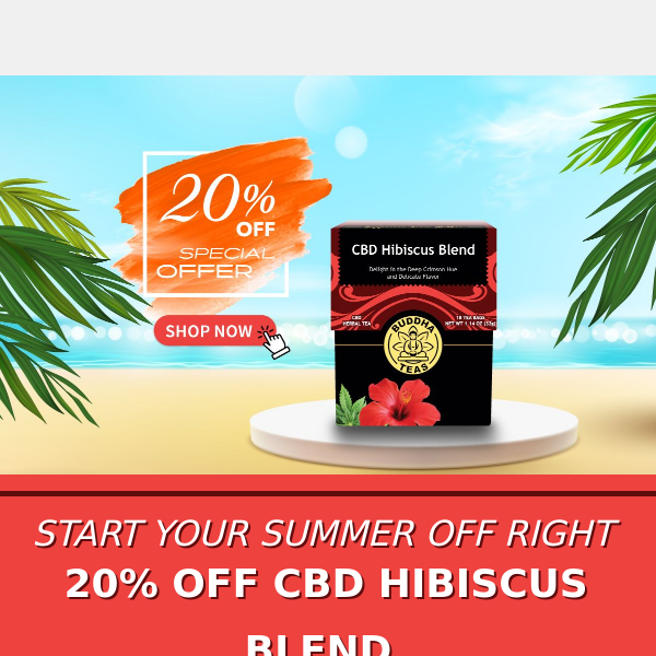 🌺  Just In Time For Summer: Introducing Our CBD Hibiscus Blend