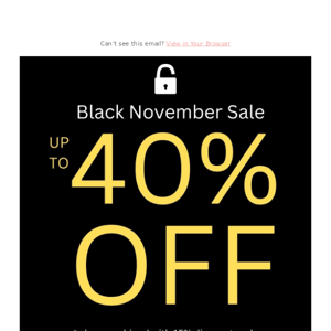 3...2...1... Our Black November sale is HERE 🖤