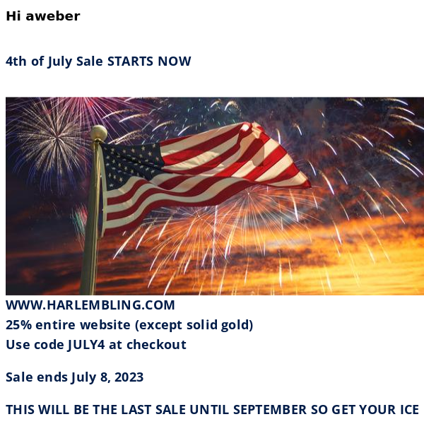 EXCLUSIVE: JULY 4th Harlembling Sale