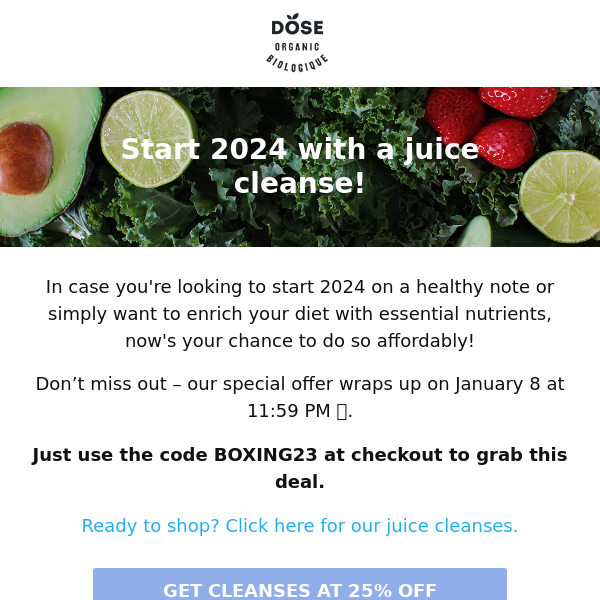 FYI, cleanses are on sale