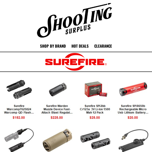 Surefire Sunday! Sale - Save 10% On Select Items - Lights, Muzzle Devices, & Suppressors