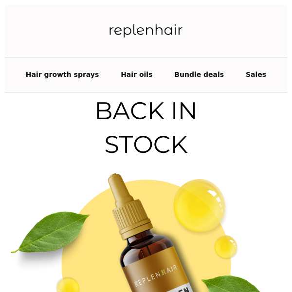 Restock alert! Our best-selling products are back, Replen Hair! 🤩