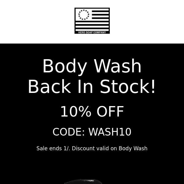 Body Wash Is Back In Stock! 10% OFF Code Wash10