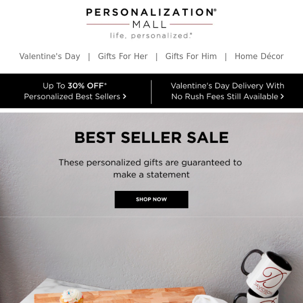 Congrats Personalization Mall! You Unlocked 30% Off Sitewide Best Sellers