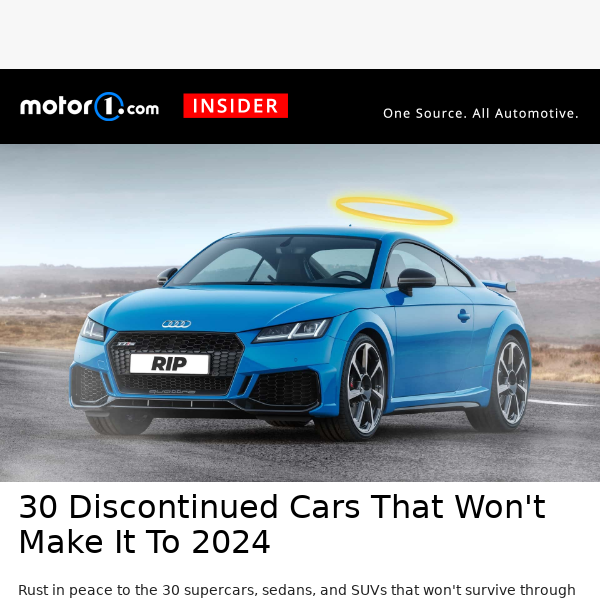 30 Discontinued Cars That Won't Make It To 2024 - Motor1.com