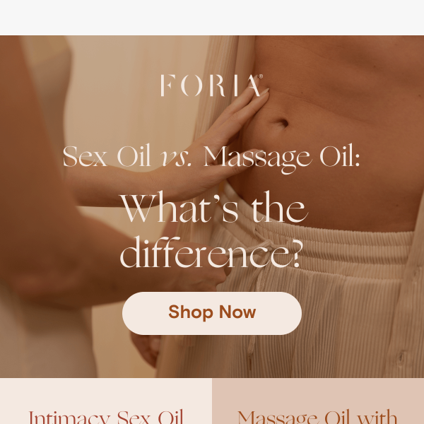Massage Oil vs. Sex Oil: