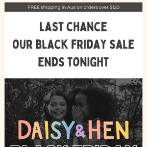 BLACK FRIDAY SALE: Ends tonight 🖤