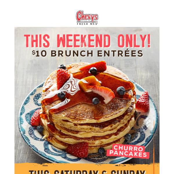 $10 Brunch Entrées, This Weekend Only!