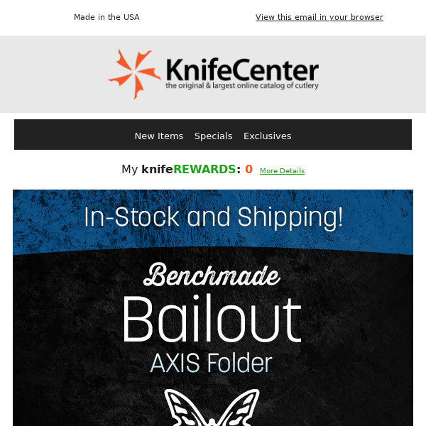 In-Stock and Shipping: Benchmade Bailout 537 NEW COLORS