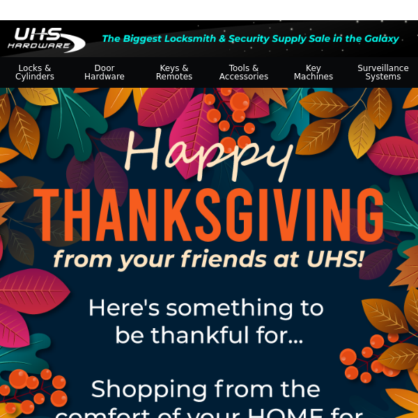 🦃🍗Happy Thanksgiving from UHS!🎩🔐
