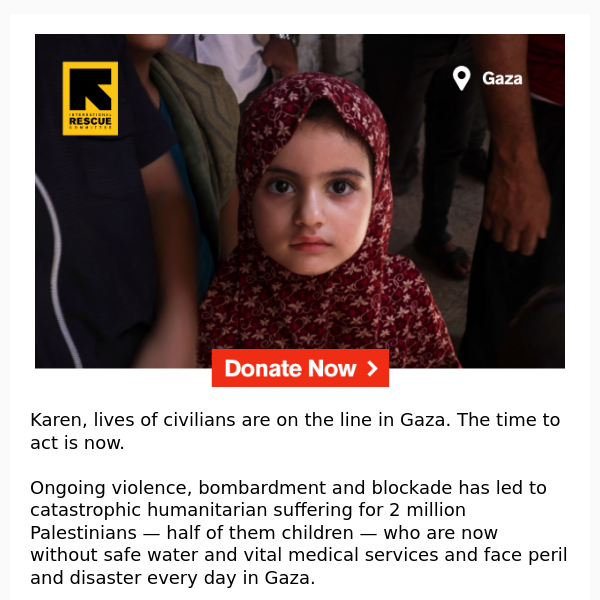 We’re ramping up our response in Gaza.