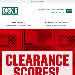 Have you seen this yet? Clearance has arrived at DICK'S Sporting Goods...
