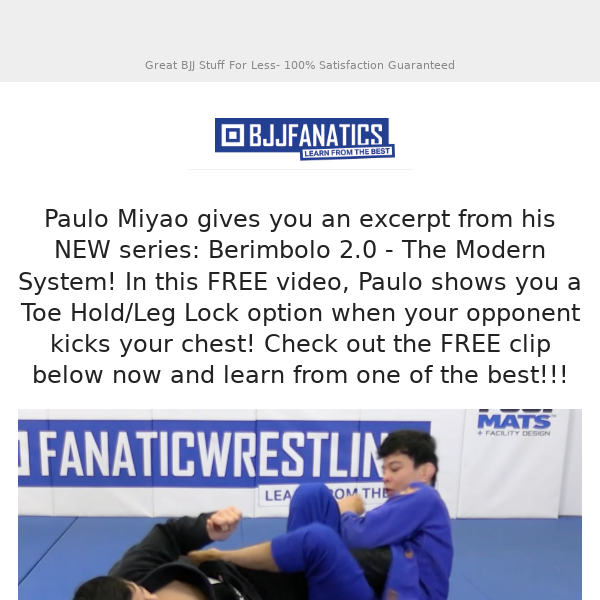 FREE Technique! Paulo Miyao gifts you a FREE technique from his NEW instructional!