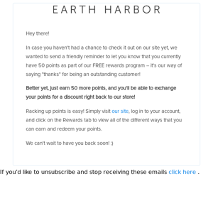 [Earth Harbor Naturals] You're SO Close To Earning a Discount at our Store!