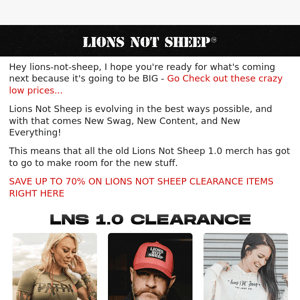 Lions Not Sheep 2.0 is here…