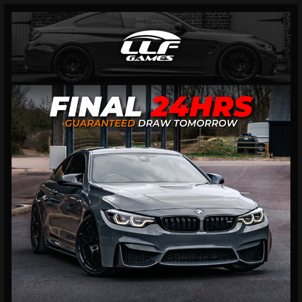 ⏳ Will you WIN this 600bhp M4 Comp in 24hrs for 59p? Time is ticking!