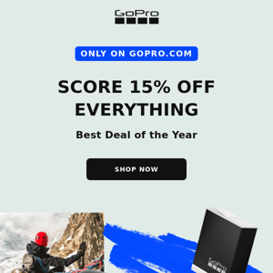 Don't Miss ❄️ 15% Off EVERYTHING ❄️ on GoPro.com!