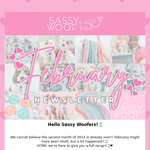 Sassy Woof February Newsletter 💞