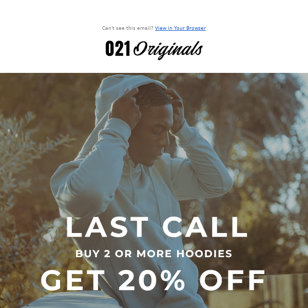 LAST CHANCE to Get 20% OFF 🙌