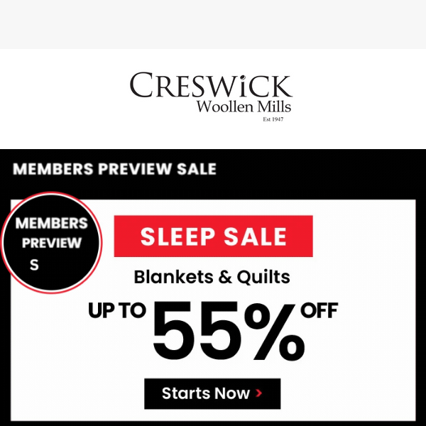 Members Exclusive Preview |  Sleep Sale Starts Now !