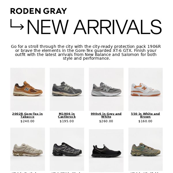 Gore-Tex Galore: New Arrivals From New Balance and Salomon - Roden Gray