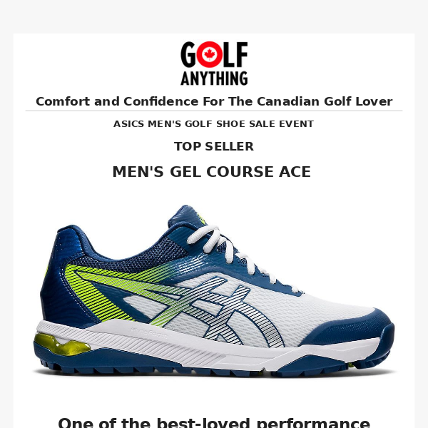 Asics Men's Gel Course Ace - Top Seller Golf Shoes Event - Golf Anything  Canada
