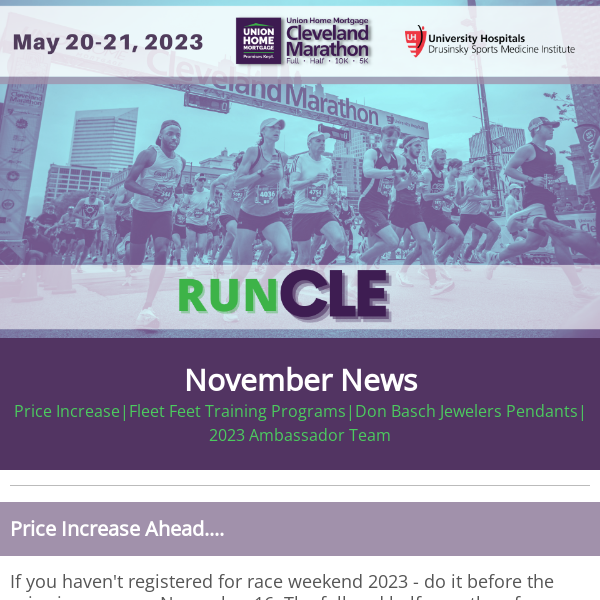 News from the Union Home Mortgage Cleveland Marathon  ﻿   ﻿ 