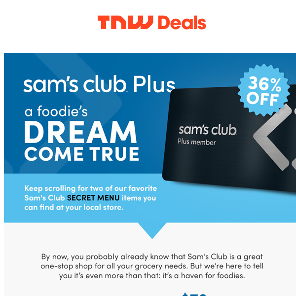 Sam's Club Plus Membership Is Now More Than 30% Off - TNW Deals