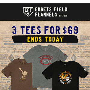 Last Call: 3 Tees for $69
