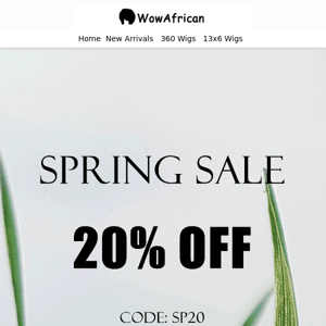 20% OFF Spring Sale Starts Today🔥🔥