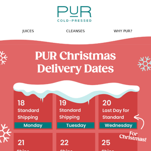 Christmas Delivery Dates Inside 🎄🎅