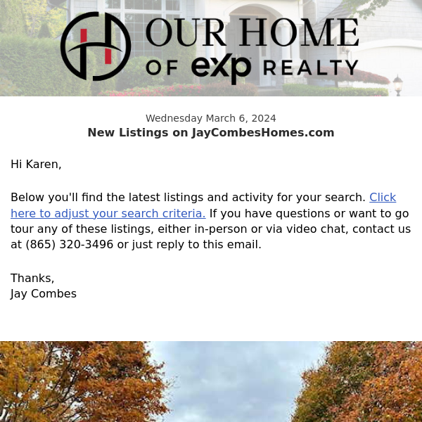 New Property Listings on JayCombesHomes.com