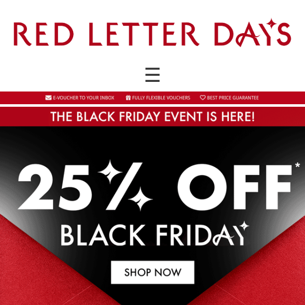 25% off | The Black Friday event is here!